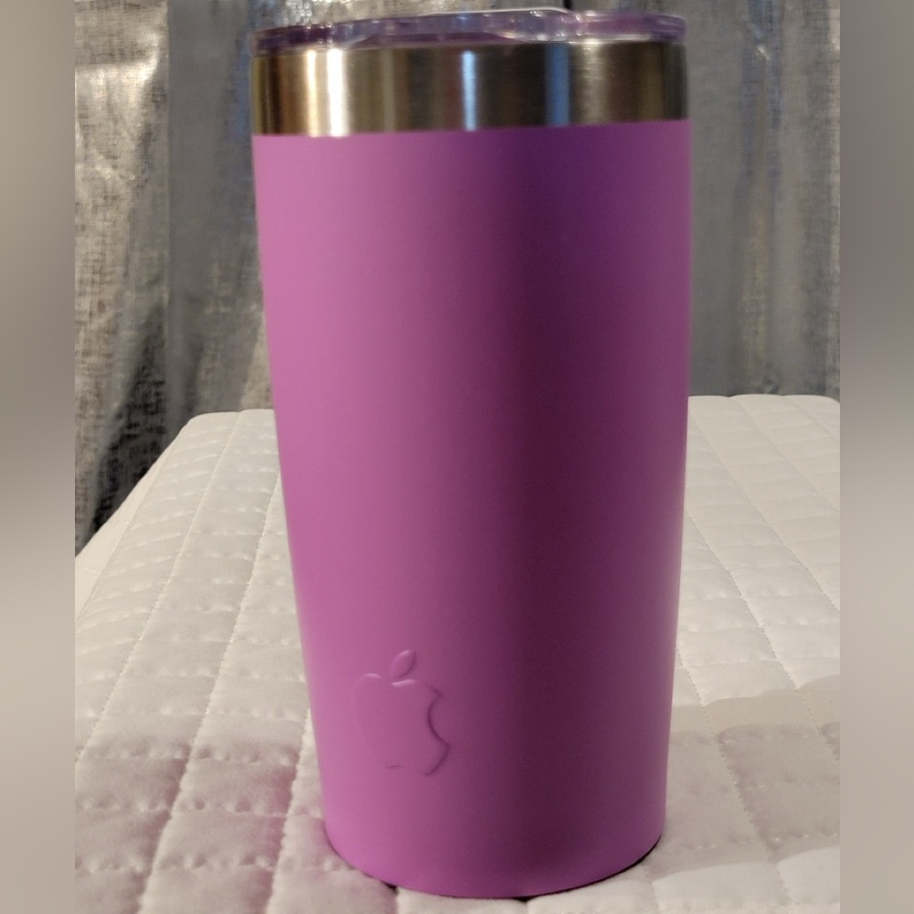 Apple Employee Exclusive Purple Stainless Steel 20oz Tumbler Apple Logo‎ Techie